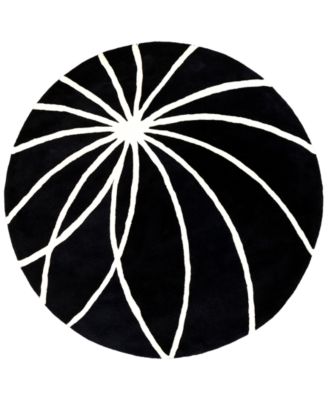 Surya - Forum FM-7072 Black 4' Round Area Rug