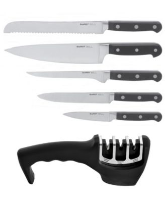 BergHOFF - Contempo German Steel 7-Pc. Cutlery Set in Wood Case & Sharpener