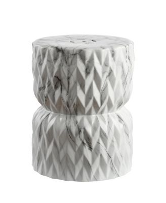 JONATHAN Y - Chevron Drum Garden Stool, Quick Ship