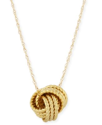 Macy's - Rope Love Knot Necklace in 14k Yellow Gold