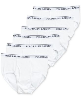 Polo Ralph Lauren - Men's 6-Pack White Midrise Briefs