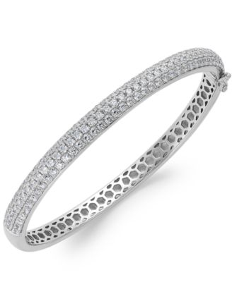 Macy's - Swarovski Zirconia Pave Bangle Bracelet in Sterling Silver (5 ct. t.w.)