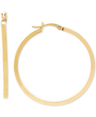Macy's - Square Edge Hoop Earrings in 14k Gold, 40mm