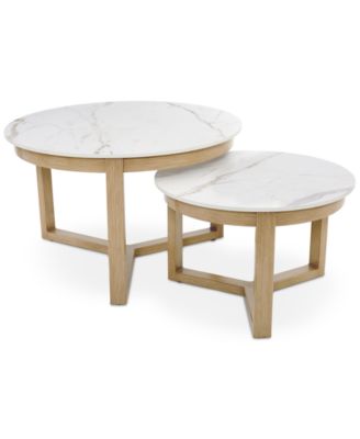 Agio - Reid Outdoor Nesting Porcelain Top Coffee Tables (30" + 23")