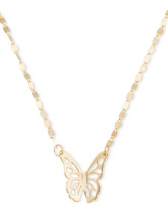 Macy's - Butterfly Openwork 18" Pendant Necklace in 10k Gold