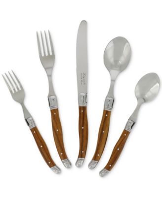 French Home - Laguiole 20-Piece French Blue Flatware Set, Service for 4