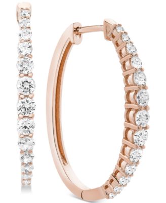 Macy's - Diamond Hoop Earrings (1 ct. t.w.)