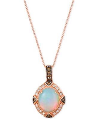 Le Vian - Opal (2-1/5 ct. t.w.) & Diamond (5/8 ct. t.w.) 22" Pendant Necklace in 14k Rose Gold