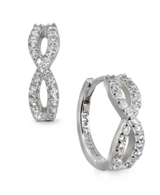 Giani Bernini - Cubic Zirconia Infinity Huggie Hoop Earrings in Sterling Silver