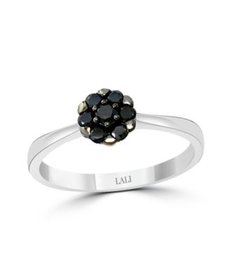 LALI Jewels - Black Diamond (1/4 ct. t.w.) Ring in 14K White Gold