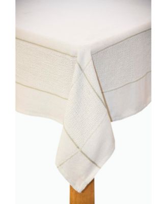 Lintex - Carlisle 60x102 65% Poly 35% Cotton Tablecloth Silver