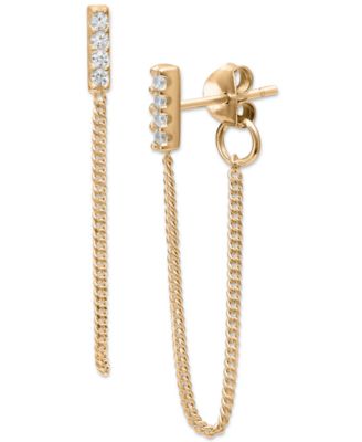 Giani Bernini - Cubic Zirconia Chain Drop Earrings