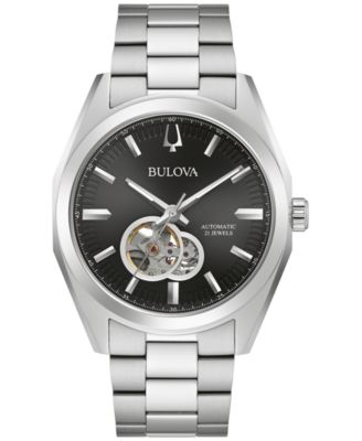 Bulova - Men's Automatic Surveyor Stainless Steel Bracelet Watch 42mm