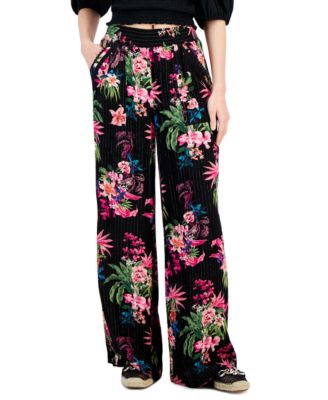 I.N.C. International Concepts - Women's Printed High-Rise Wide-Leg Pants