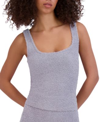 Steve Madden - Women's Scoop-Neck Chenille Sleep Tank Top