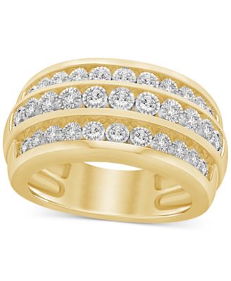 Macy's - Diamond Triple Row Band (3/4 ct. t.w.) in 14k Gold