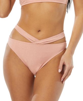 SUNDAZED - Women's Riley Metallic Strappy Bikini Bottoms