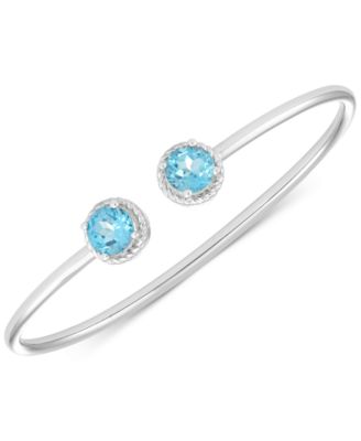 Macy's - Amethyst Open Bangle Bracelet (2-3/8 ct. t.w.) in Sterling Silver