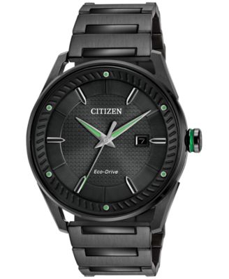 Citizen - Men's Drive Black Ion-Plated Stainless Steel Bracelet Watch 42mm BM6985-55E