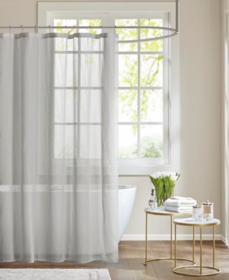 Madison Park - Anna 72" x 72" Sheer Shower Curtain