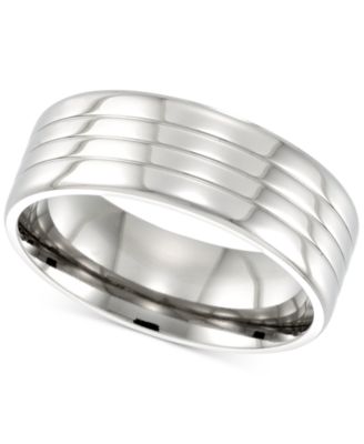 LEGACY for MEN by Simone I. Smith - Textured Ring in Stainless Steel