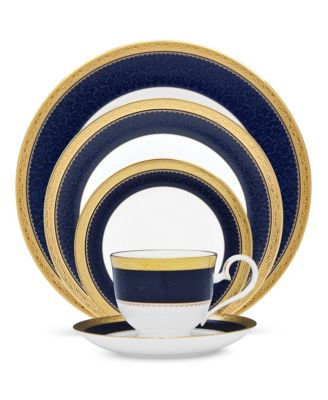 Noritake - Odessa Cobalt Gold 5 Pc Place Setting