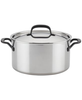 KitchenAid - Polished Stainless Steel 8-Qt. Stockpot with Lid
