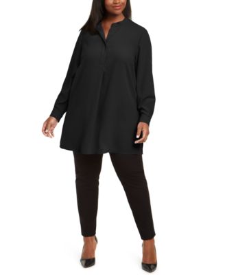 Anne Klein - Plus Size Vented-Hem Tunic