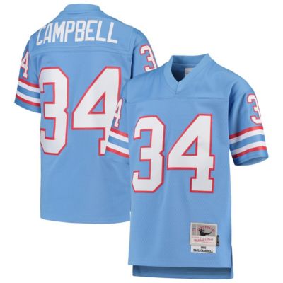 Mitchell & Ness - Earl Campbell Light Blue Houston Oilers 1980 Gridiron Classic Legacy Retired Player Jersey