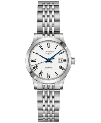 Longines - Women's Swiss Automatic Chronometer Record Stainless Steel Bracelet Watch 30mm