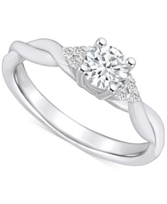 Macy's - Diamond Twist Engagement Ring (1/2 ct. t.w.) in 14k Gold