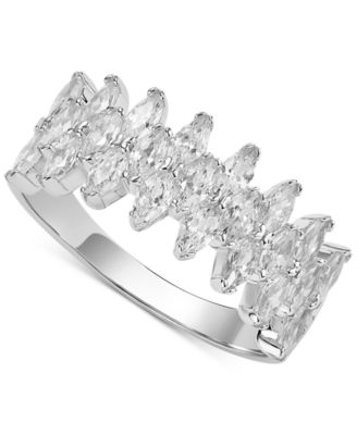 Giani Bernini - Cubic Zirconia Marquise Cluster Ring in Sterling Silver