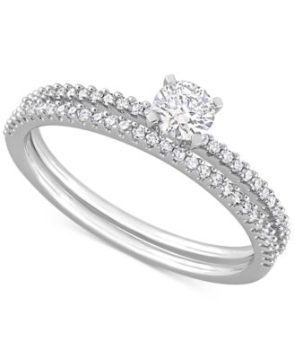 Macy's - Diamond Bridal Ring Set (1/2 ct. t.w.) in 14k White Gold