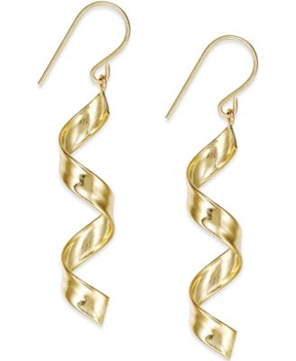 Macy's - Swirl Drop Earrings in 10k Gold