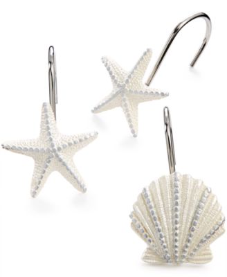 Avanti - Sequin Shells Shower Curtain Hooks