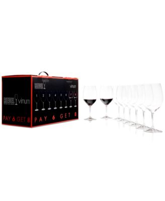 Riedel - Wine Glasses, Vinum Bordeaux Pay 6 Get 8 Set