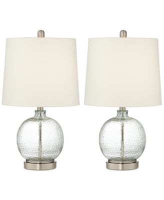Kathy Ireland - Round Glass Table Lamp (Set Of 2)