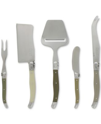 French Home - Laguiole Mist 5-Pc. Cheese Knife & Fork & Slicer Set