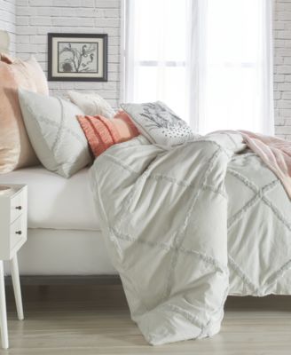 Peri Home - Chenille Lattice Queen Duvet Cover