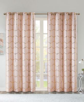 Intelligent Design - Raina Metallic-Print 50" x 84" Total Blackout Grommet Window Panel