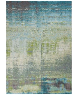 Kas - Illusions Escape 6206 Blue/Green 6'7" x 9'6" Area Rug