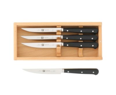Zwilling - J.A. Henckels Porterhouse 4-Pc. Steak Knife Set with Beechwood Box