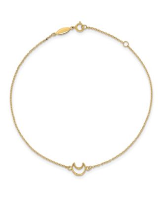 Macy's - Polished Moon Anklet in 14k Yellow Gold