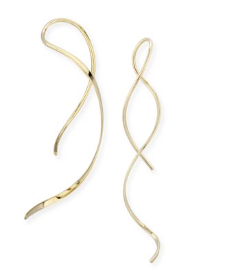 Macy's - Freeform Swirl Threader Earrings Set in 14k Gold