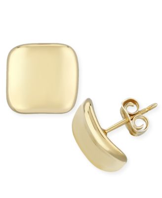 Macy's - Dapped Square Stud Earrings Set in 14k Gold (10mm)