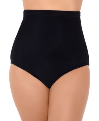 Swim Solutions - Swimsuit, Solid High-Waist Brief Bottom