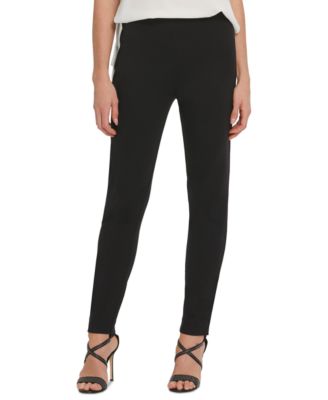 DKNY - Slim Leg Pull On Ponte Ankle Pant