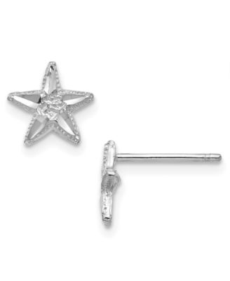 Macy's - Star Stud Earrings in 14k White Gold