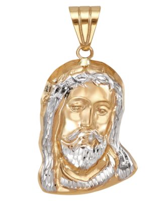 Macy's - Men's Christ Head Pendant in 14k Gold