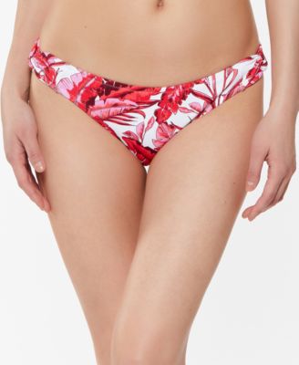 Jessica Simpson - Printed Paradiso Palm Side-Twist Hipster Bikini Bottoms